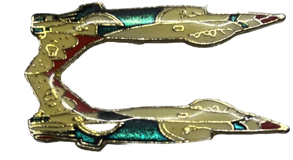 Fighter Jet Collectible Lapel Hat Pin Double Jets Red White & Blue
