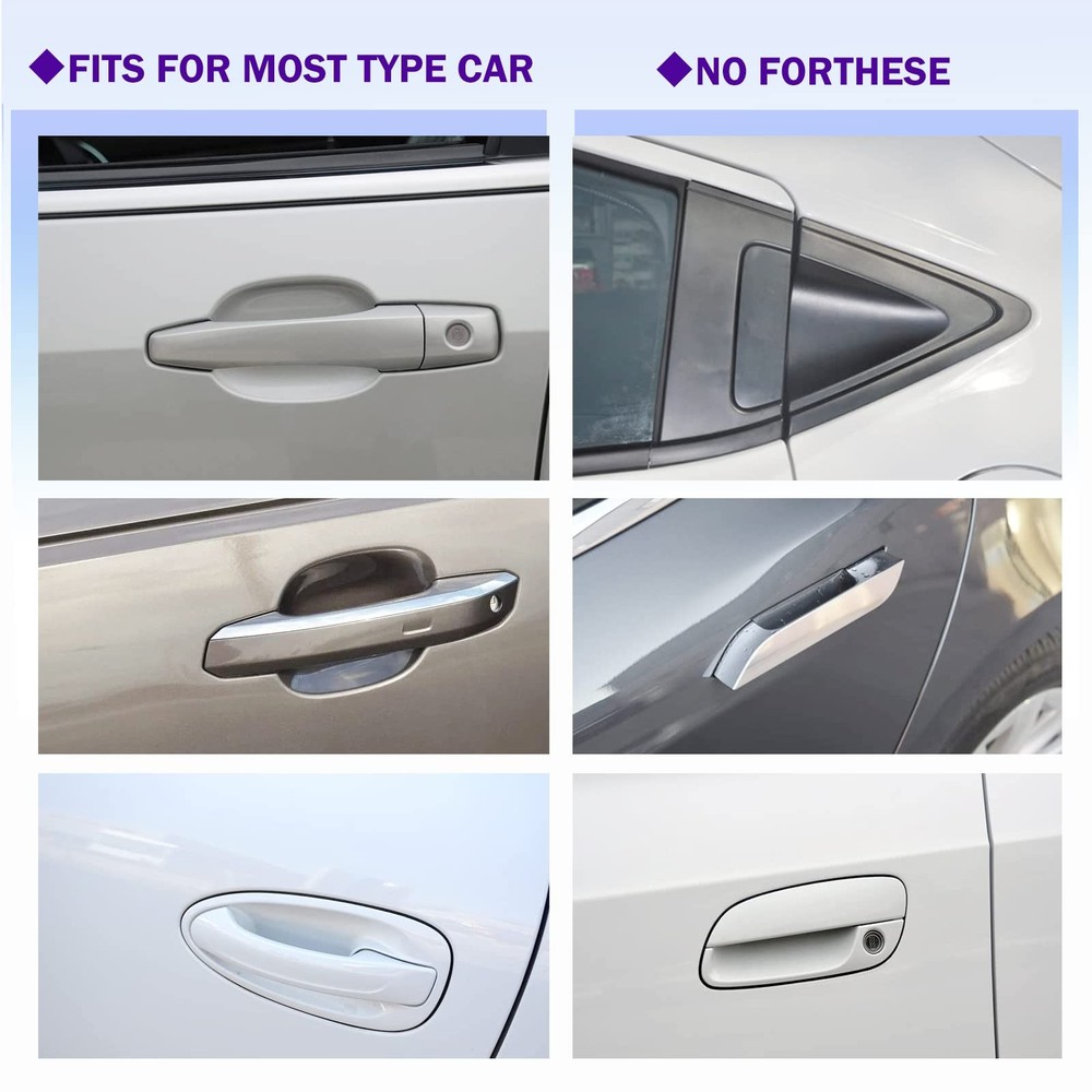 8Pcs 3D Illusion-Colour Car Door Handle Cup Protector, Illusion-colour