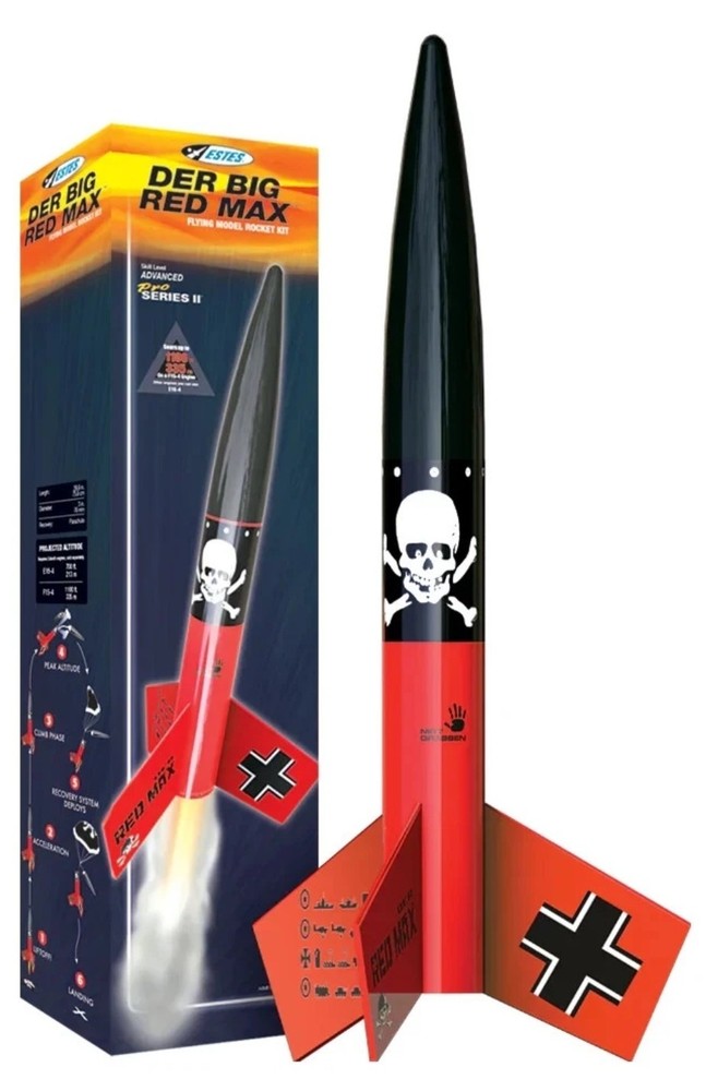 Estes Der Big Red Max Flying Model Rocket Kit 3" Dia.  Model Rocket Sealed