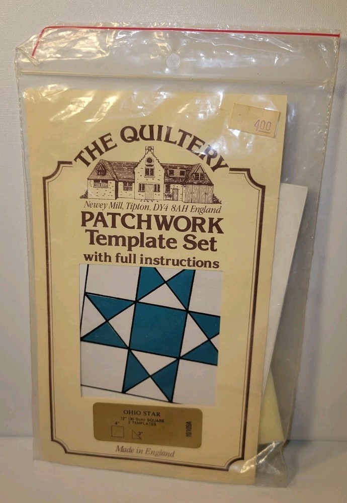 The Quiltery Patchwork 12" OHIO STAR Template Set w/ Instructions #10109A