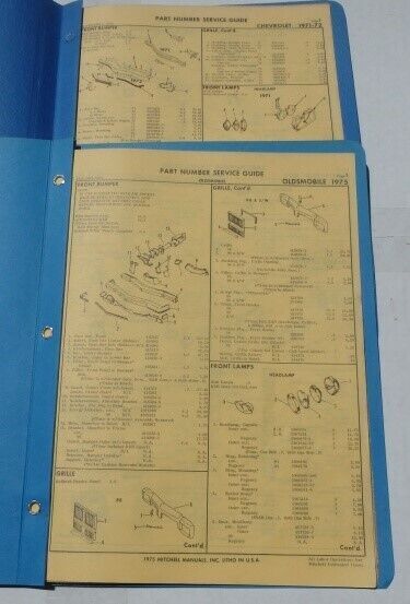 Buick Part Numbers Book 1975 Skyhawk 75