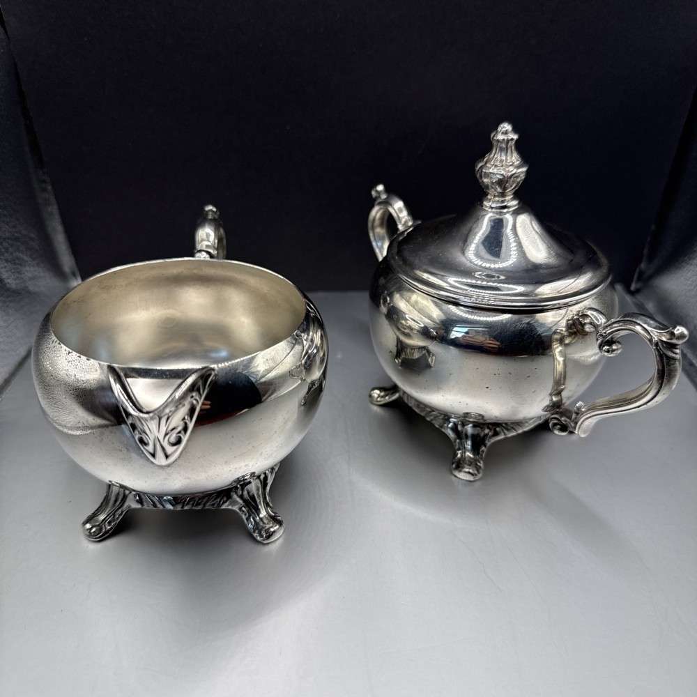 Silverplate Cream And Sugar Set