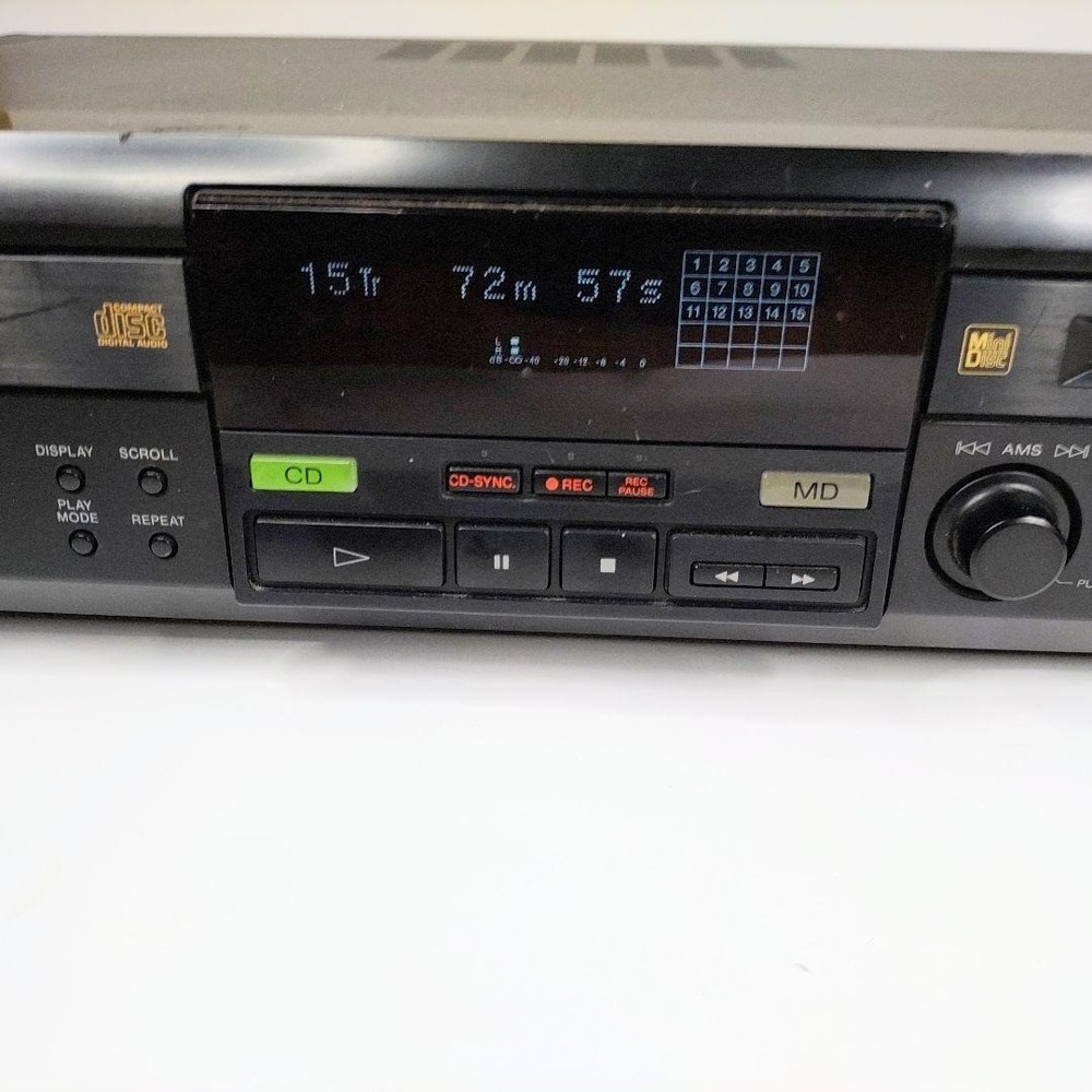 SONY MXD-D1 CD MD Player Double Deck Black Good GP