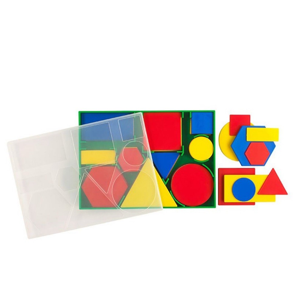 Didax Attribute Blocks Desk Set Geometric Shapes Learning Toy