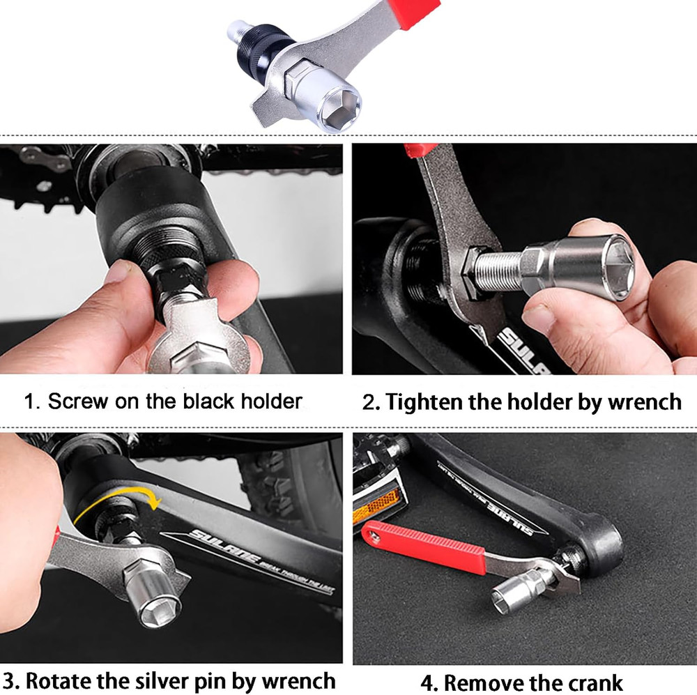 Bike Crank Removal Tool, Bicycle Crank Puller, Bottom Bracket Removal Tool for E