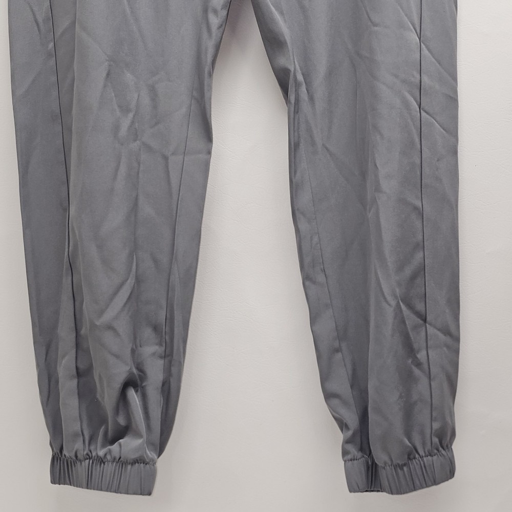 TechTraining Gray Active Pants Zip Pockets Drawstring 100% Polyester