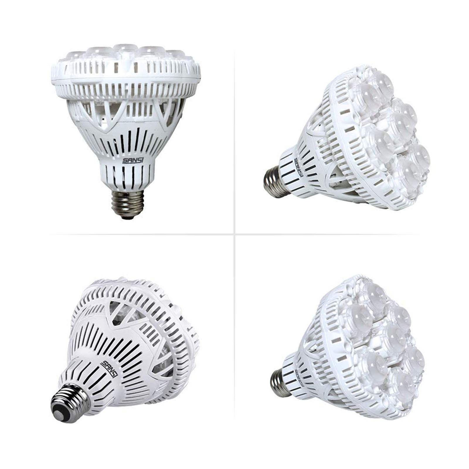 SANSI 400W Full Spectrum LED Grow Light Bulb Indoor Seeding Plant 36W 2-Pack