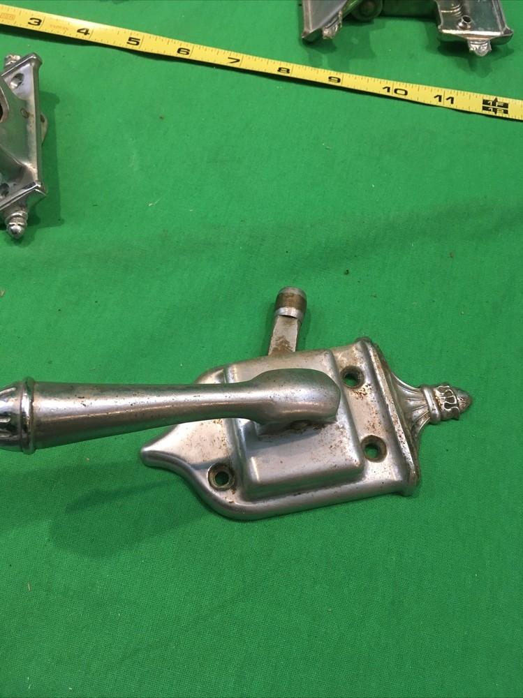 VINTAGE ICE BOX HANDLE WITH LATCH & HINGES HARDWARE