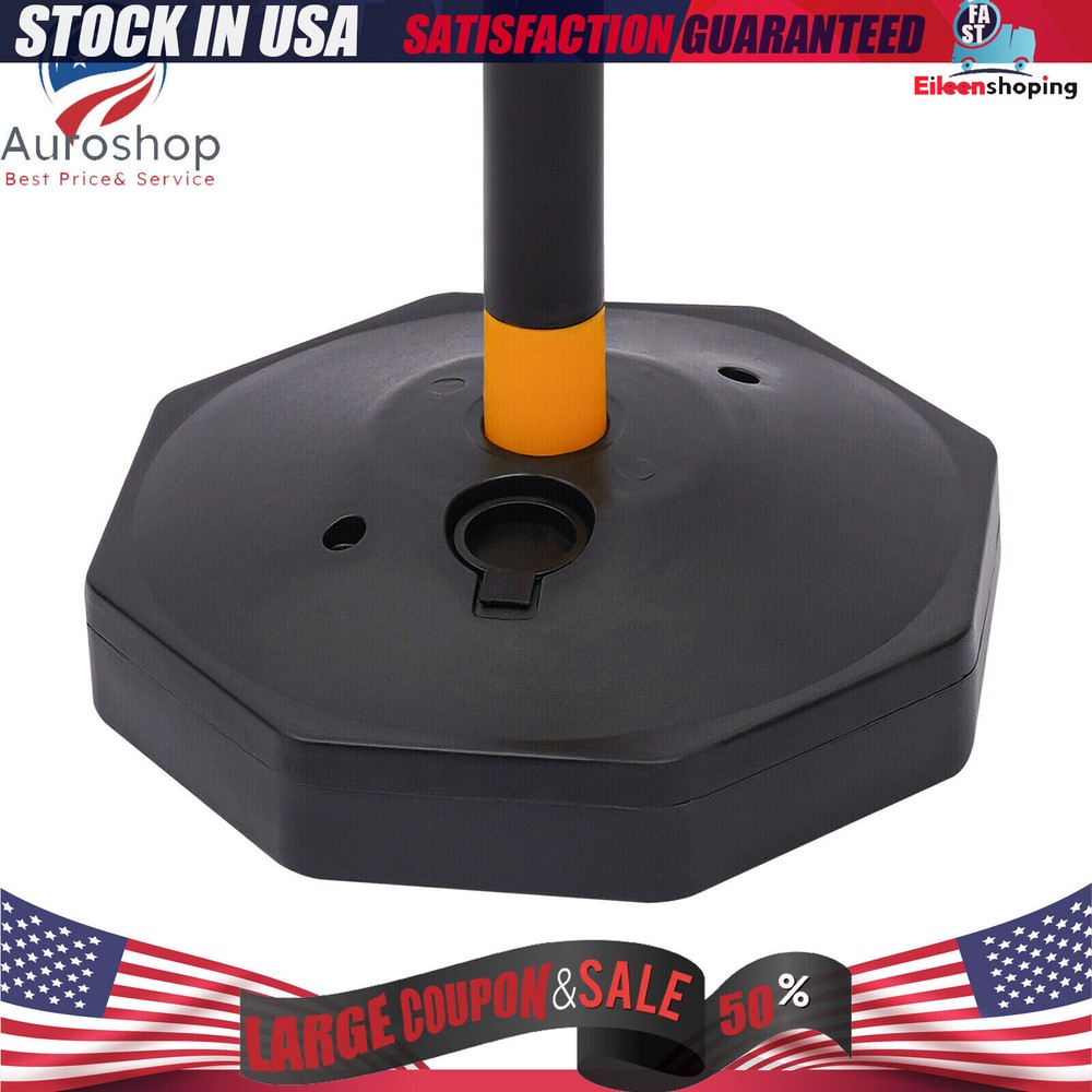 6 Pack Traffic Cones Adjustable Delineator Post Portable Parking Pole W/ Chains