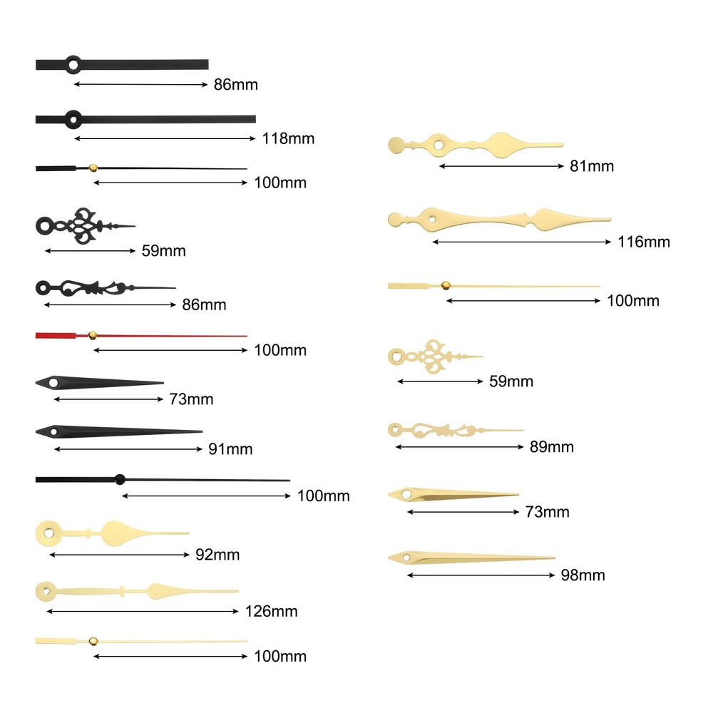 Clock Hands Kit, 32 Set Clock Hands Kits Parts Replacement,16 Styles