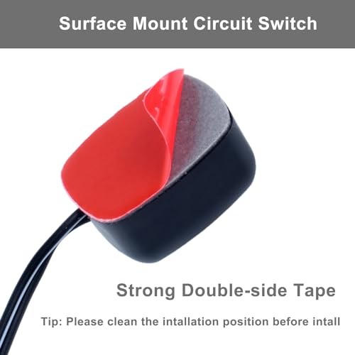 Paste Type Switch ON/Off Inline Rocker Toggle Switch 250V 12VDC 30cm (11.81")