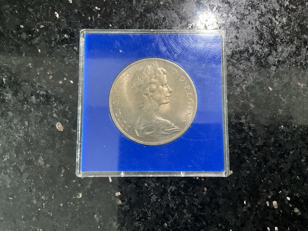 TURKS & CAICOS ISLANDS 1969 UNC CROWN Plastic Case.