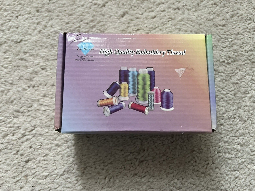 Embroidery Machine Polyester Thread 12 Rolls Assorted Colors (Melange)