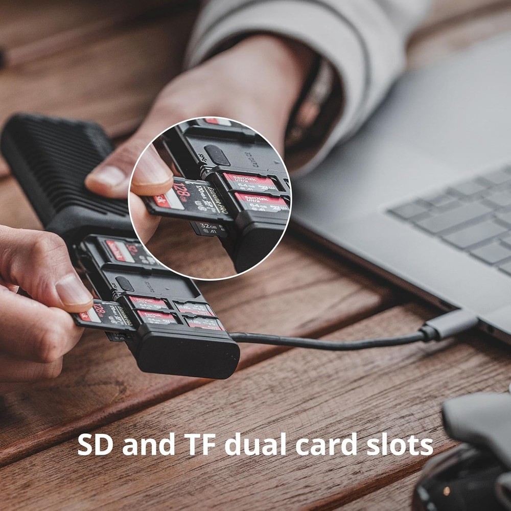 2-in-1 High-Speed SD Card Reader for Action Cameras