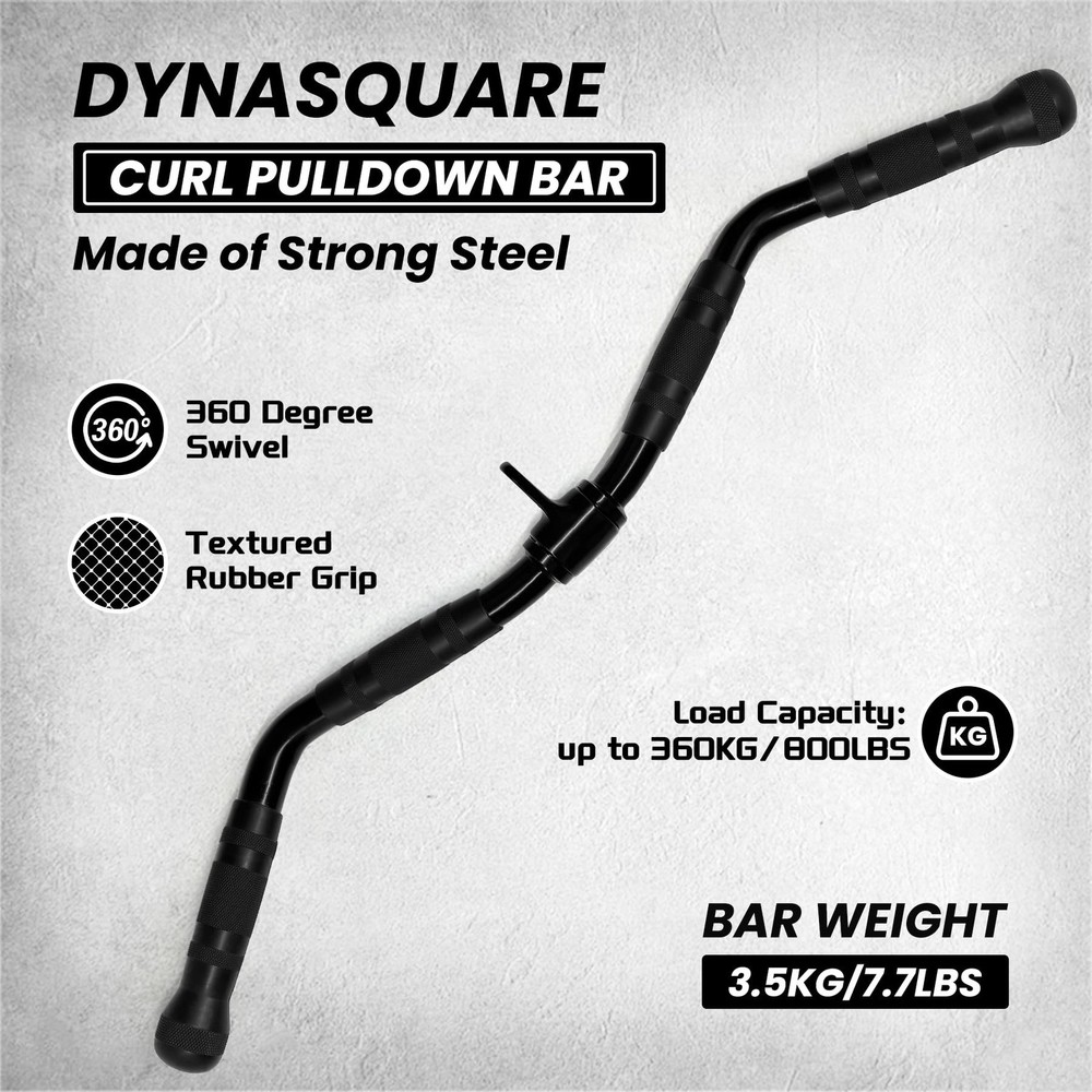 LAT Pulldown Attachments Combo, Cable Machine Accessories with Curl Pulldown ...