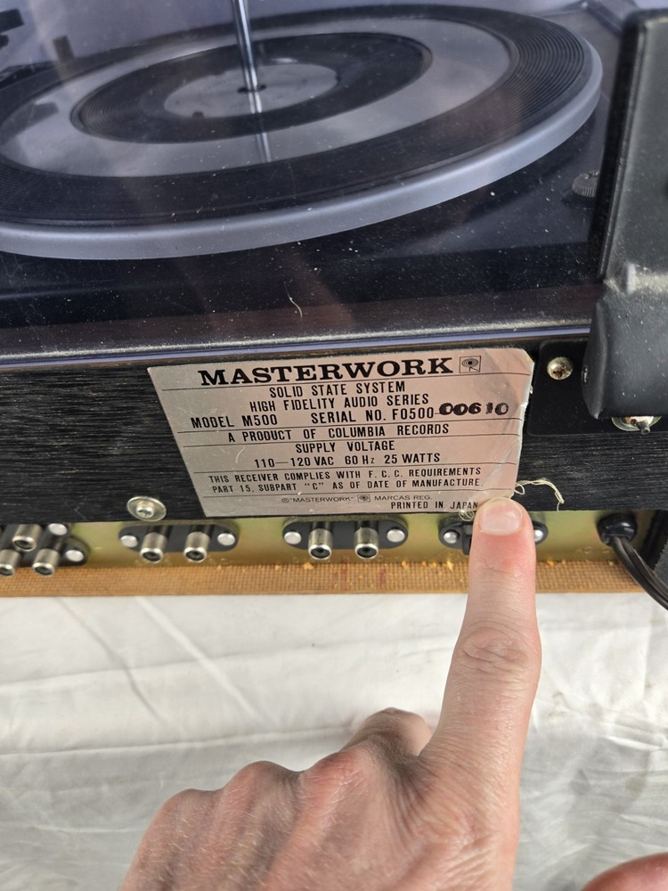 Rare Vintage Masterwork M500 Solid State System High Fidelity Audio Series TT
