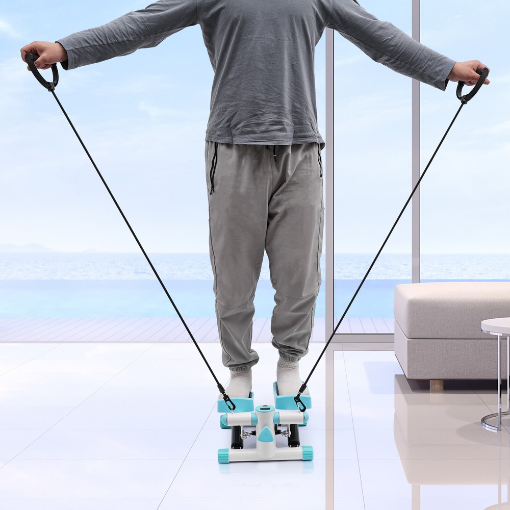 Exercise Mini Stair Stepper , Twister , Climber Machine with Resistance Bands