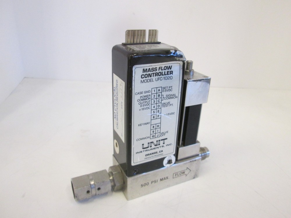 Unit Instruments, UFC-1020, Mass Flow Controller, 20 SLM, H2, Used