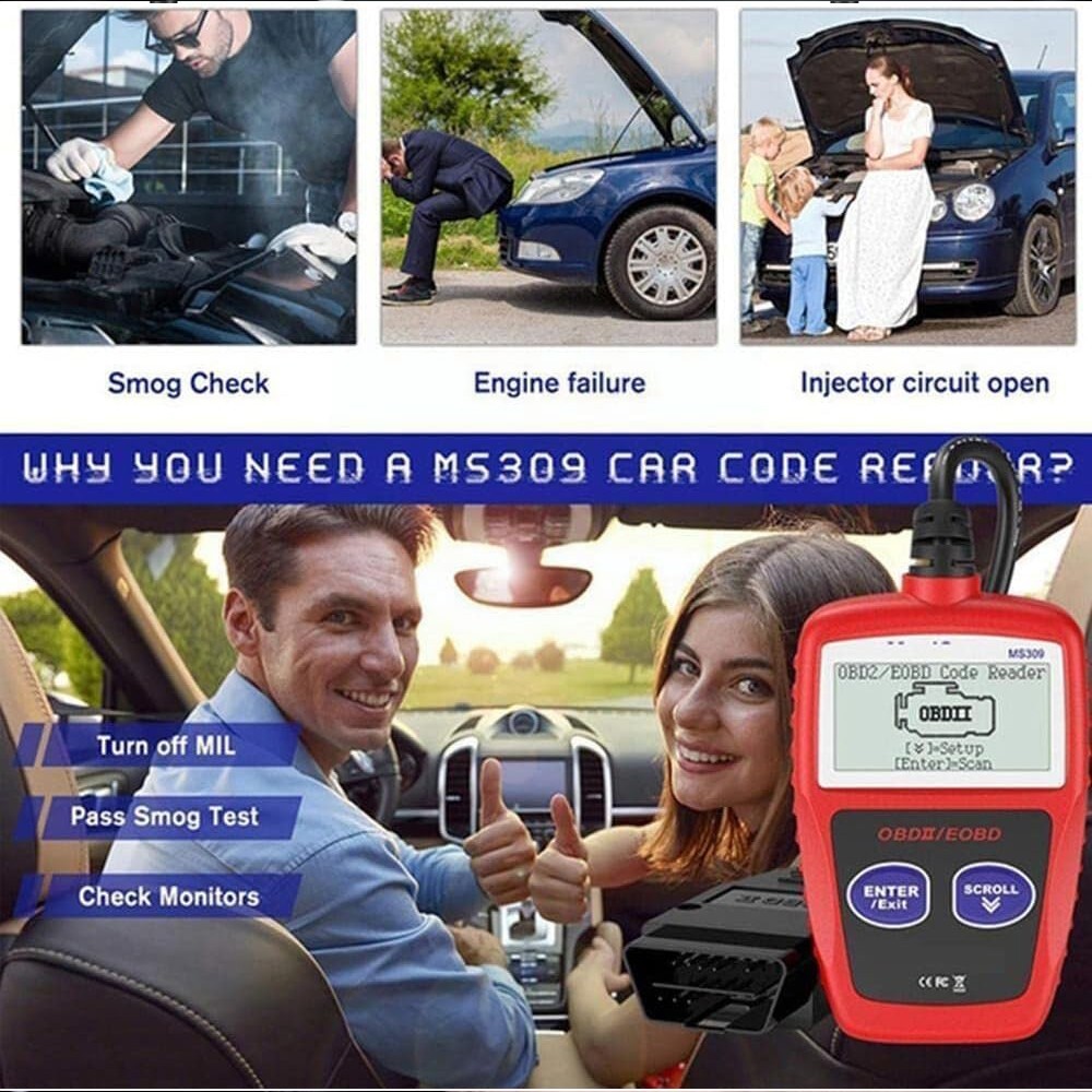 Car Code Reader OBD2 Scanner Car Check Automotive Engine Fault Diagnostic Tool