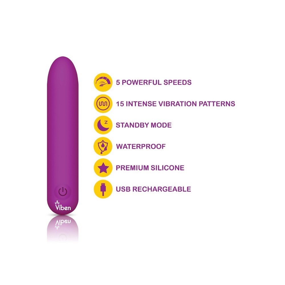 Bombshell Flexible 5 Speed 9.5cm USB Mighty Bullet Berry