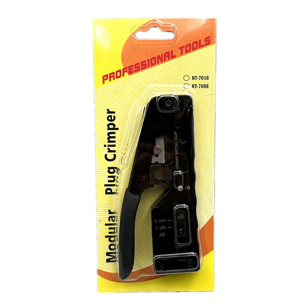 RJ45 Crimper Network Tools Ethernet Cable Stripper Through Connector Cat7/6/5 B