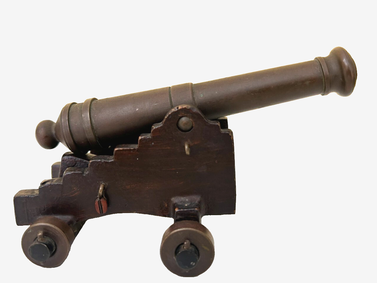 Reproduction U.S. Garrison Cannon Cast Iron With Brass Barrel Exceptional Detail