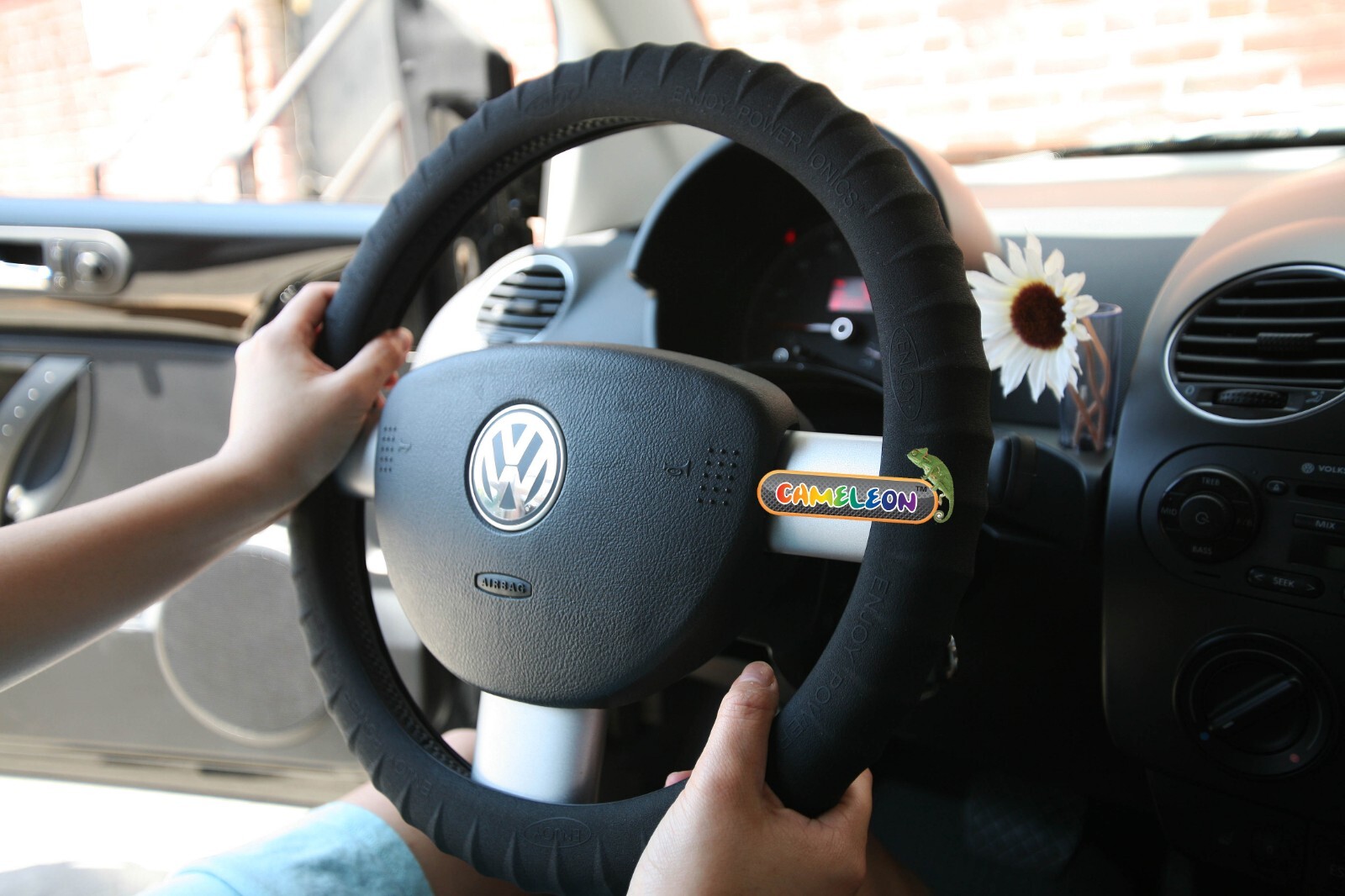 Cameleon Cover Silicone steering wheel cover Maximum Grip For Car,SUV 14" To 16"