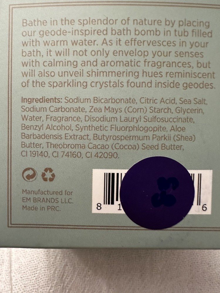 Feeling Smitten Fizzy Bath Bomb SOOTH 4.9 oz