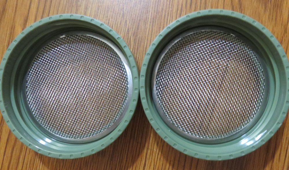 ELEMENTI Screen Mason Jar Sprouting Lids - 2-Pack Wide Mouth