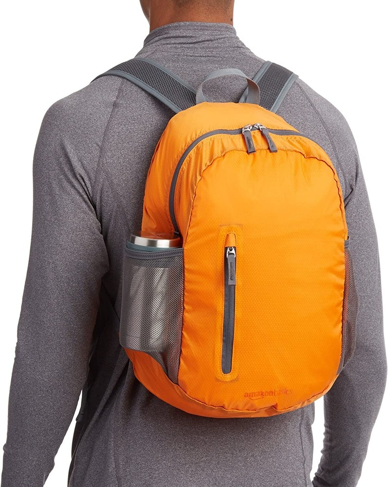Amazon Basics Ultralight Portable Packable Day Pack Backpack 35 Liter, Orange