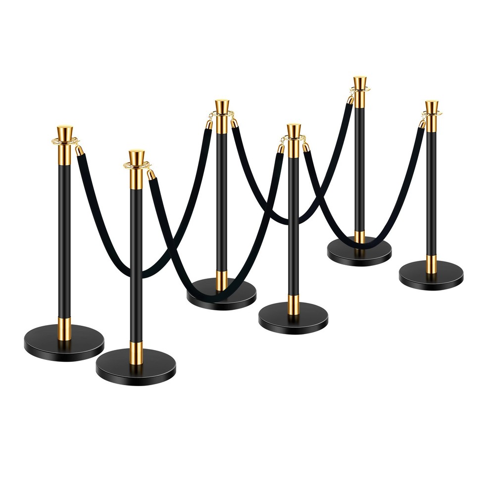 VEVOR 6Pcs Stanchion Posts Queue Barrier Crowd Control Sand Injection Base