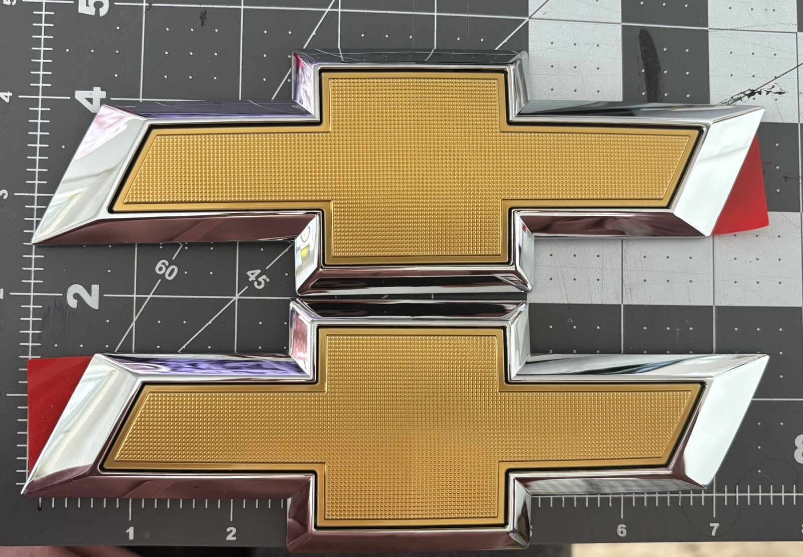 OEM Chevy Emblem Gold Silver Bowtie 2 Pack