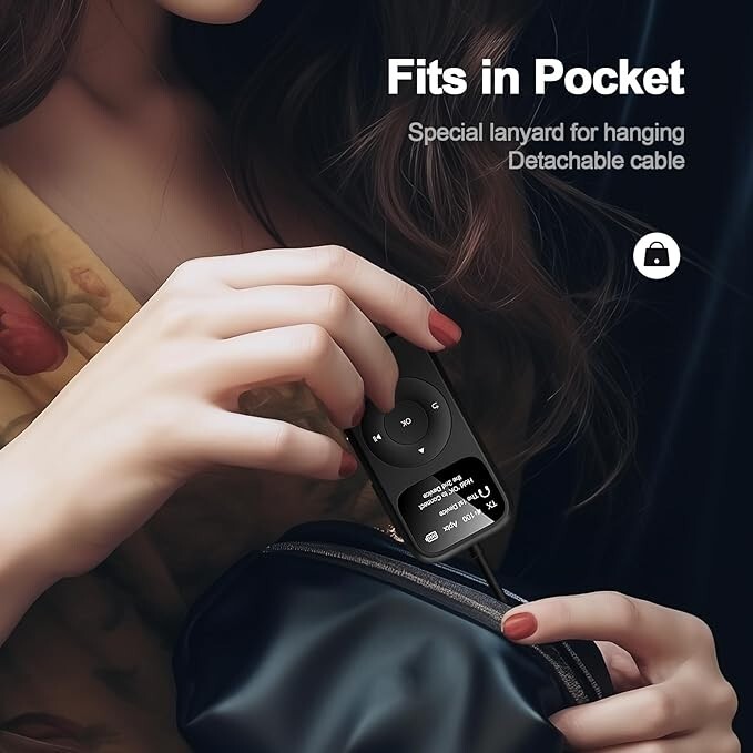 Black Portable, Long battery, Dual Pairing, LED Screen, Bluetooth 5.3 Adapter