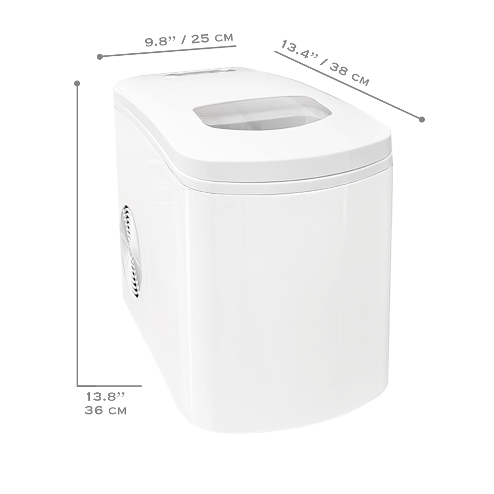White Countertop Portable Compact Ice Maker Instant icecube Machine Office Home