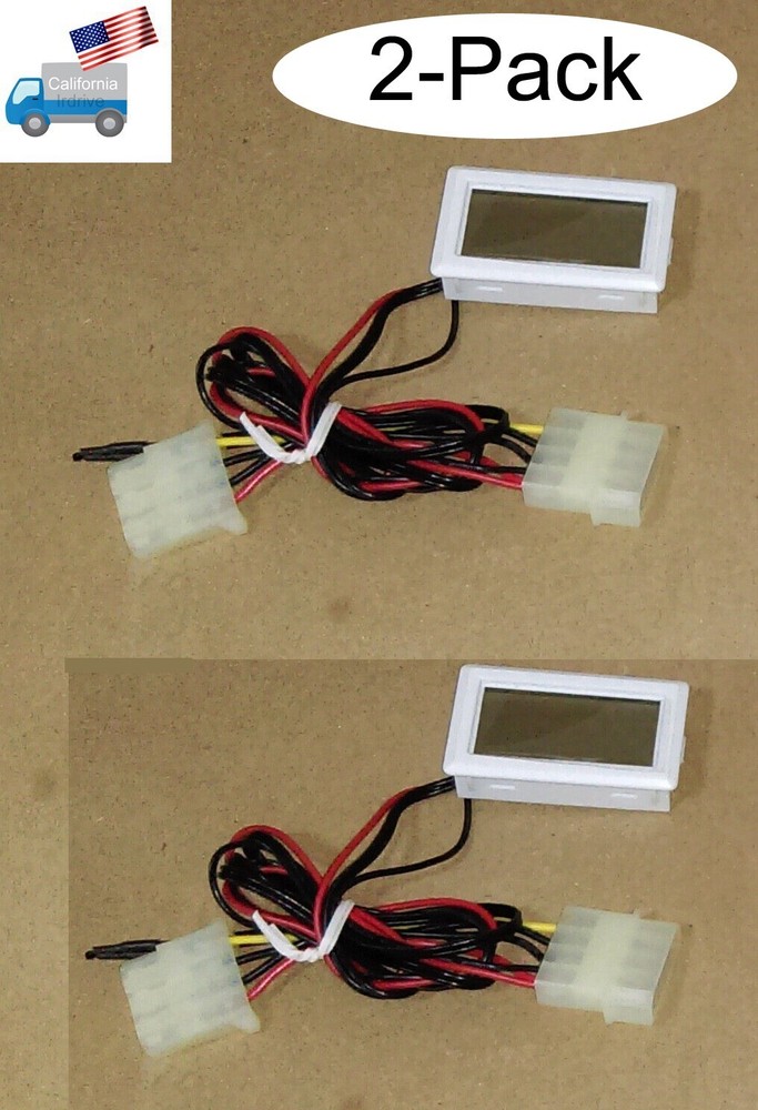 2pack: NEW Digital LCD Fahrenheit Display Thermometer 4pin PC Temperature Sensor