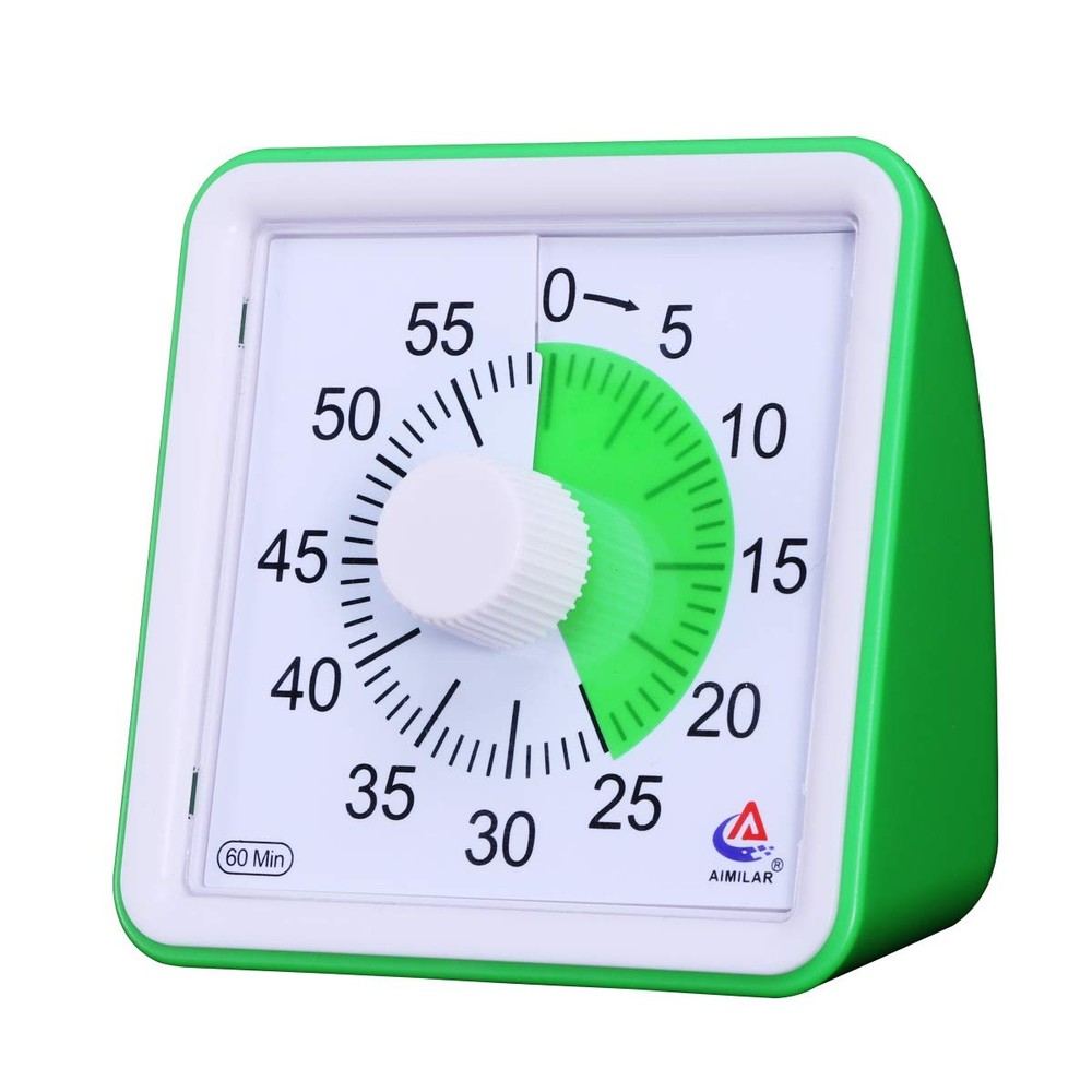 AIMILAR 60 Minute Visual Timer-Silent Timer Time Management Tool for Classroom