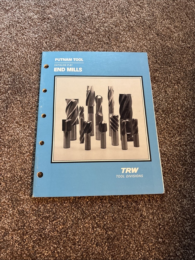 1981 Putnam Tool Catalog P81 Drill & End Mills TRW Tool Divisions