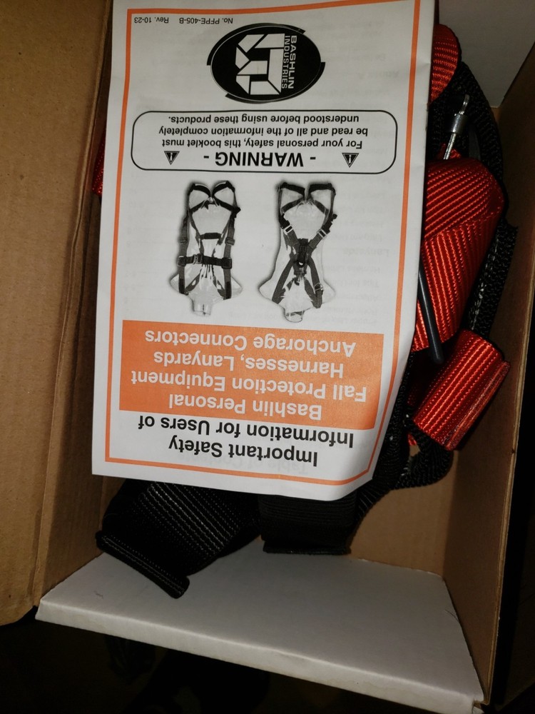 Bashlin Industries PEC662VAF "H" Style Harness Fall Protection Harness X-LARGE
