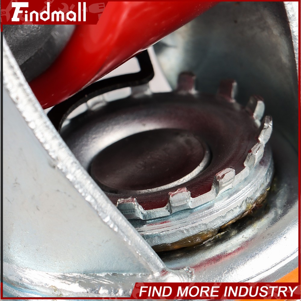 Findmall 4 Pack 6" Heavy Duty Caster Wheels Swivel Plate Total Lock Brake Red