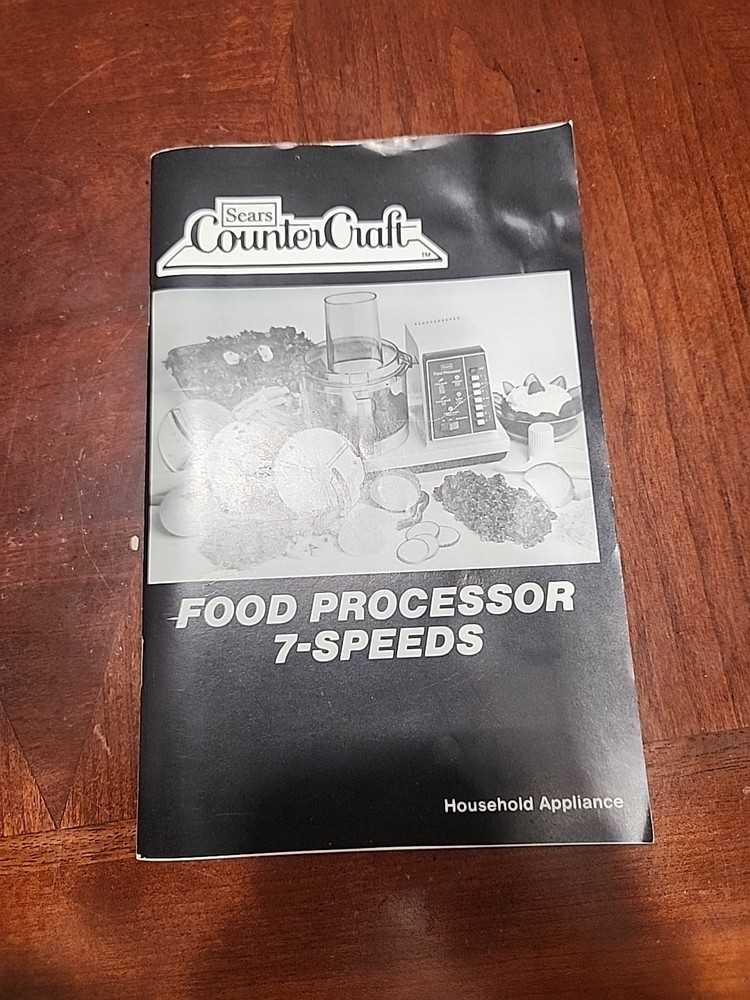 Sears Counter Craft 7-Speed Food Processor Owner’s Manual