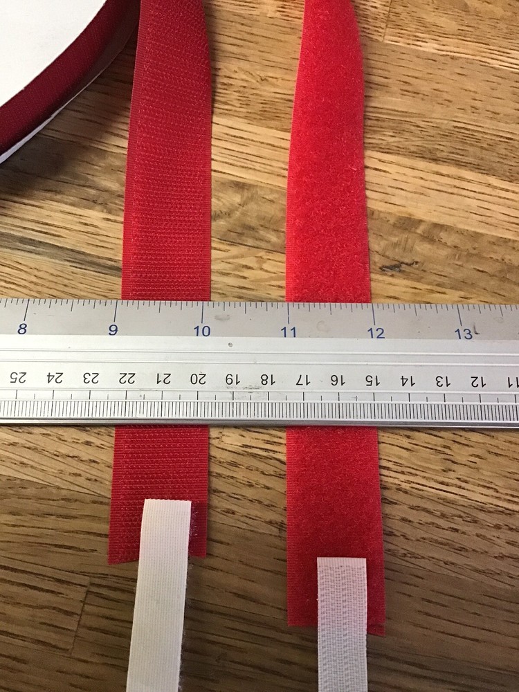 NEW HOOK & LOOP SEW ON 1 " WIDTH 25 YARDS LENGTH RED FASTENING SYSTEMS