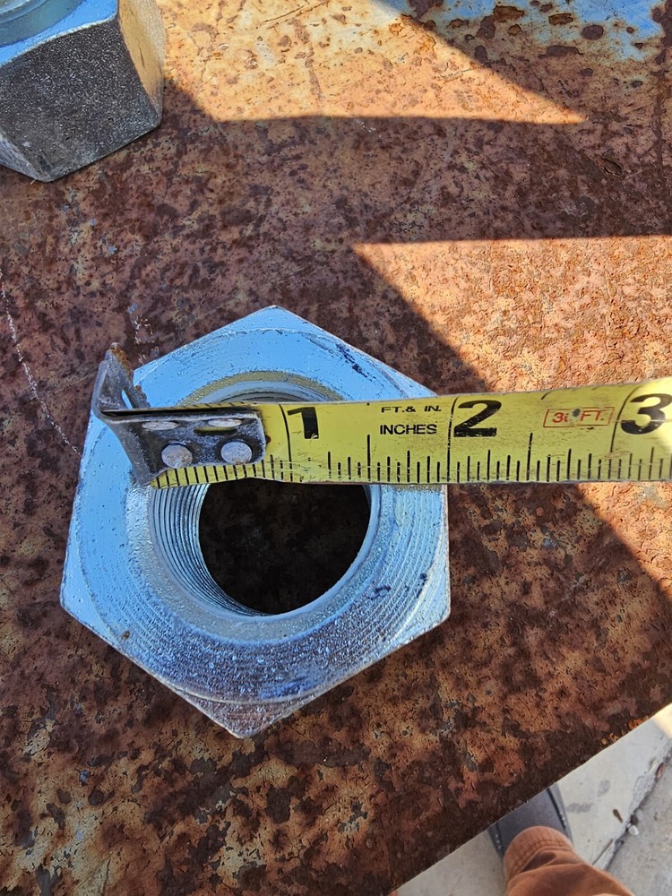1  1/2" x 12" All-Thread Rod Galvanized With Nuts 2