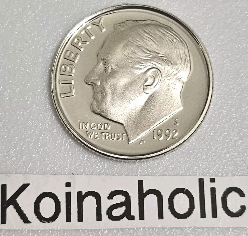 1992 S Proof SILVER Roosevelt Dime 10c DCAM 90% Silver From Proof Set FAST 🚢