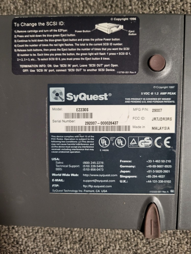 Syquest Computer Stoarage