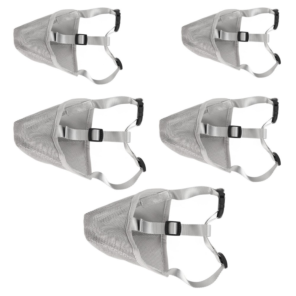 Dog Muzzle Breathable Adjustable Prevent Biting Chewing Pet Mesh Muzzle