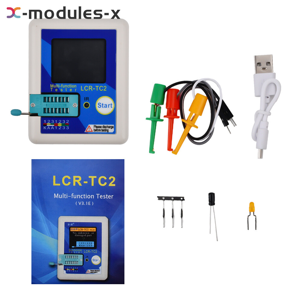 Upgraded LCR-TC2 Transistor Tester TFT Diode Triode Capacitance Meter ESR Kit