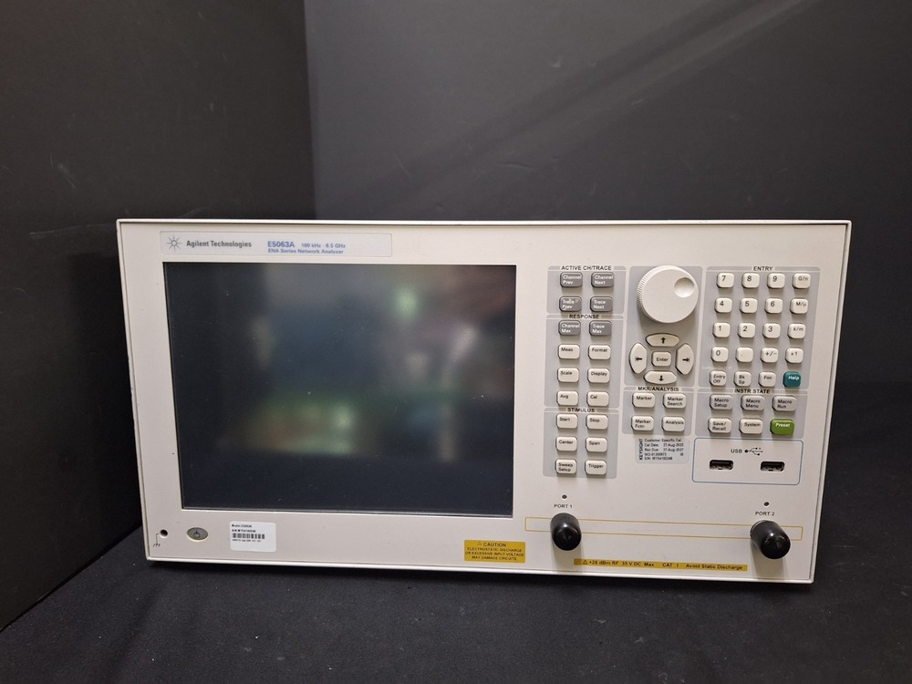 Agilent E5063A Network Analyzer 8.5GHz , Opt 285 WIN 7.. (0248)