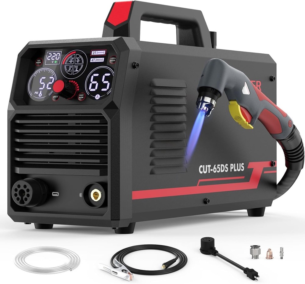 65A Dual Voltage Plasma Cutter for Cutting, Gouging, Grid & Marking