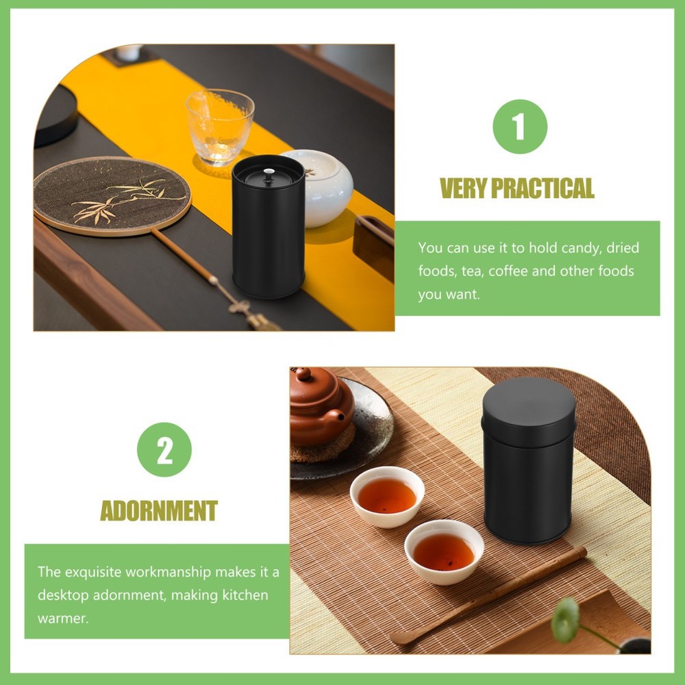 Tea Caddy Jars for Loose Tin with Lid Storage Organizer Strainer