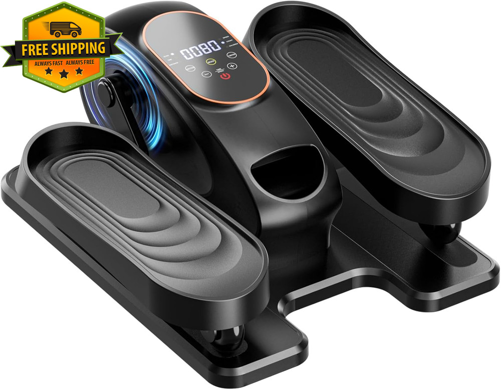 Under Desk Elliptical Machine for Senior, Quiet Motorized Leg Exerciser with Sma